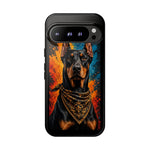 Doberman Bandana Portrait Tough Phone Case - Color Splash