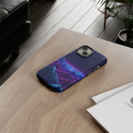 Retro Neon Mountains Phone Case | Vaporwave Galaxy Landscape