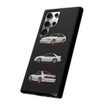 Fox Mustang White Triview Phone Case Classic Car Illustration