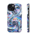 Chrome Metallic Swirl  Art Tough Phone Case