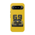 1969 Camaro Z28 Yellow Front View Muscle Car Tough Phone Case