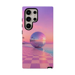 Retro Vaporwave Sunset sphere phone case | protective cover