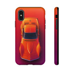 C3 Corvette Phone Case, Orange Top-Down Duotone Gradient Cover