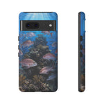 Snapper Reef Phone Case, Sunlit School Ocean Fishing Tough Cover