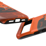 Orange Mustang Art Phone Case, GT500 American Muscle Car Tough Cover for Male