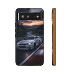 Skyline GT-R R34 White Nurburgring Speed Art Tough Phone Case