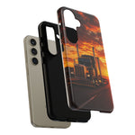 Classic Semi Truck Sunset Highway Phone Case Tough Case
