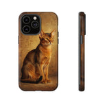 Abyssinian Warm Ticked Portrait Art Tough Phone Case