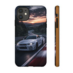 Skyline GT-R R34 White Nurburgring Speed Art Tough Phone Case