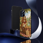 Cocker Spaniel Picnic Scene phone case | vintage dog art