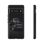 Black 1957 Chevy Bel Air Chrome Front Tough Phone Case for Classic Car Fans