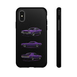 Cuda Phone Case Purple, Three-View Vector Tough Cover, Gift