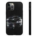 Black Sports Car Illustration 2023 Challenger SRT phone case | Car Drift Reflection