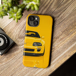 Yellow Supra Phone Case, MK4 90s JDM Legend Tough Protective Cover for Men