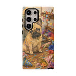 Guilty French Bulldog Phone Case, Confetti Watercolor Cover