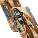 Guilty Basset Hound Phone Case, Muddy Watercolor Art Cover