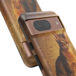 Abyssinian Warm Ticked Portrait Art Tough Phone Case