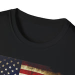 American Muscle Fastback Shirt Patriotic USA Flag | Classic Silhouette Vintage Car T-Shirt