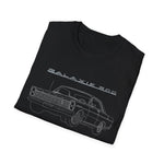 1965 Galaxie 500 Shirt | Classic Full Size Muscle Car Vintage Line Art Retro Car Graphic T-Shirt