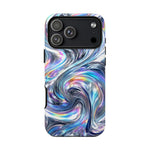 Chrome Metallic Swirl  Art Tough Phone Case
