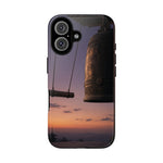 Temple Bell Sunset Phone Case Japan Zen Tough Case