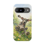 Playful Dog in Meadow Great Dane phone case | Puppy Art Tough Cover