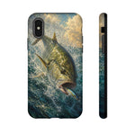 Jack Crevalle Strike Phone Case Saltwater Fishing Gift for Anglers