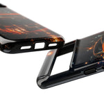 Orange Cuda Phone Case, Rainy City Night Muscle Car Tough Cover