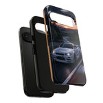 Skyline GT-R R34 White Nurburgring Speed Art Tough Phone Case