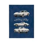 1963 Split Window Corvette Sting Ray Cars Velveteen Blanket | Classic Throw