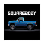 Chevy Squarebody Poster Classic Pickup Truck Wall Art Print Blue Garage Decor