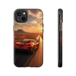 C8 Desert Highway Sunset Phone Case Tough Case for Corvette Drivers