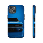 Muscle Car Phone Case Blue 68 Charger RT, Retro Tough Cover for Men