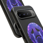 Glitch Sad Face Phone Case, Anime Melt Static Tough Cover