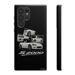 White S2000 Roadster Collage JDM Tough Phone Case Cover Gift