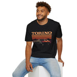 Torino Retro Sunset Car T-Shirt Classic Muscle Graphic Tee