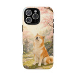 Akita under Cherry Blossoms Dog Breed Phone Case
