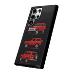 Early Bronco Phone Case Red, Three-View Truck Vector Cover