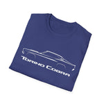 1970 Torino Cobra Outline Silhouette Muscle T-Shirt Line Art Silhouette Emblem Car Fan Gift