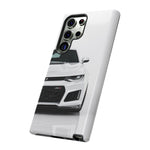 White Camaro Phone Case, ZL1 American Muscle Car Tough Cover for Men