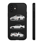 R32 Skyline Phone Case White, Three-View Vector Cover, Gift GTR Fans