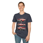 1982 Chevy K10 Silverado Red Pickup T-Shirt | Trio Truck Illustration
