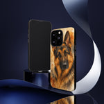 German Shepherd Loyal Watercolor Portrait Art Tough Phone Case