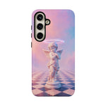 Praying Cherub Statue halo Vaporwave Aesthetic phone case