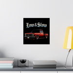 Chevy Squarebody Low & Slow Poster Wall Art Print Classic Truck Garage Decor
