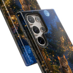 Moonlit Garden Cat Phone Case, Firefly Painterly Art Cover