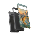 Leaping Golden Trout Lake Scene phone case | Tough Cover