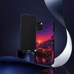 FD RX-7 Retro Sunset Sports Car Tough Case | Neon Vaporwave Beach Drive