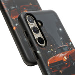 Orange Datsun 240Z on Rainy City Street phone case | Tough Cases