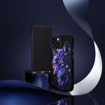 Holographic Wolf Phone Case, Fractured Prism Iridescent Cover